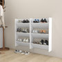 Voir la diapositive 1 : VIDAXL Armoires a chaussures murales 2 pcs Blanc 60x18x90 cm Agglomere
