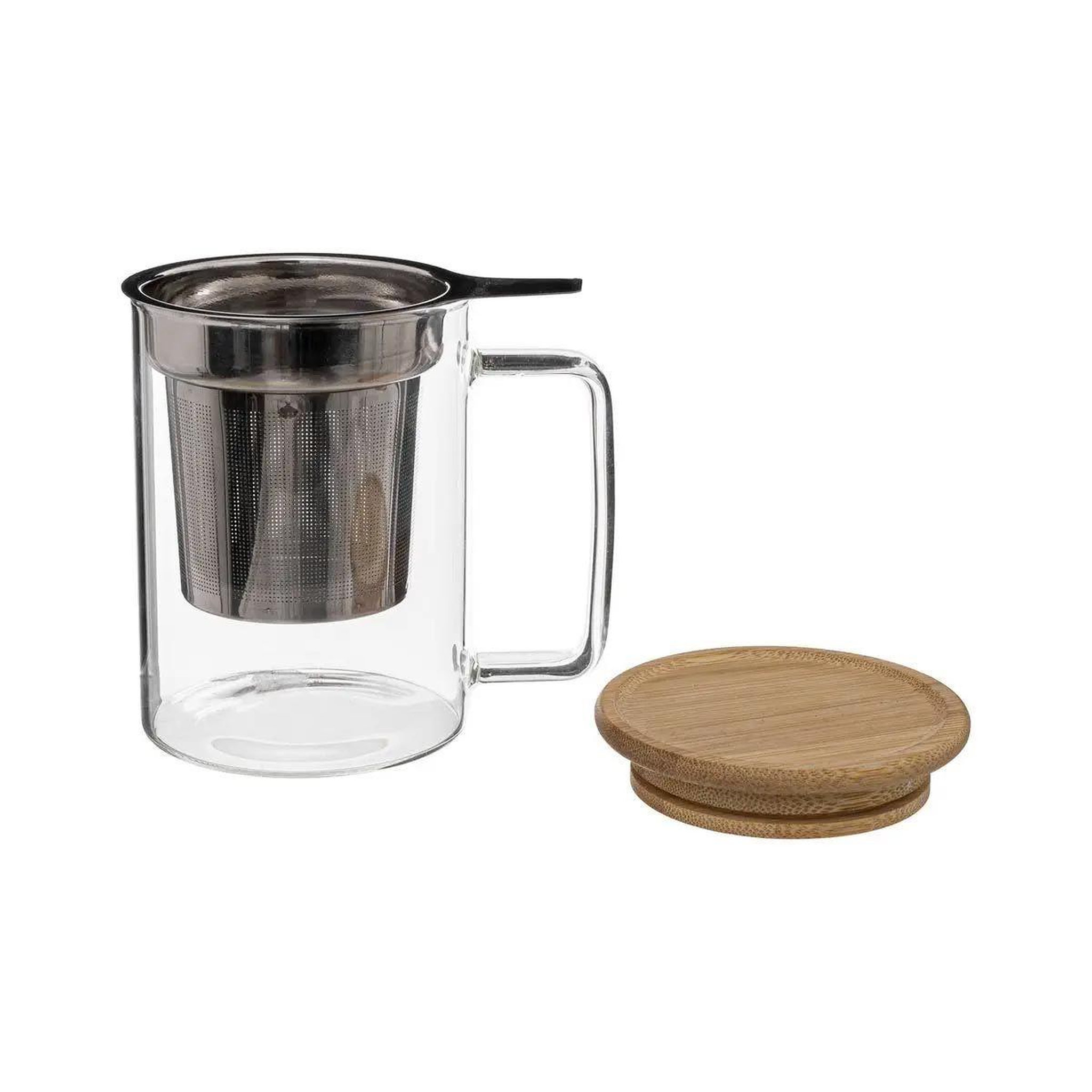 Voir la diapositive 4 : SECRET DE GOURMET Tisanière en verre  mia  45cl transparent & beige