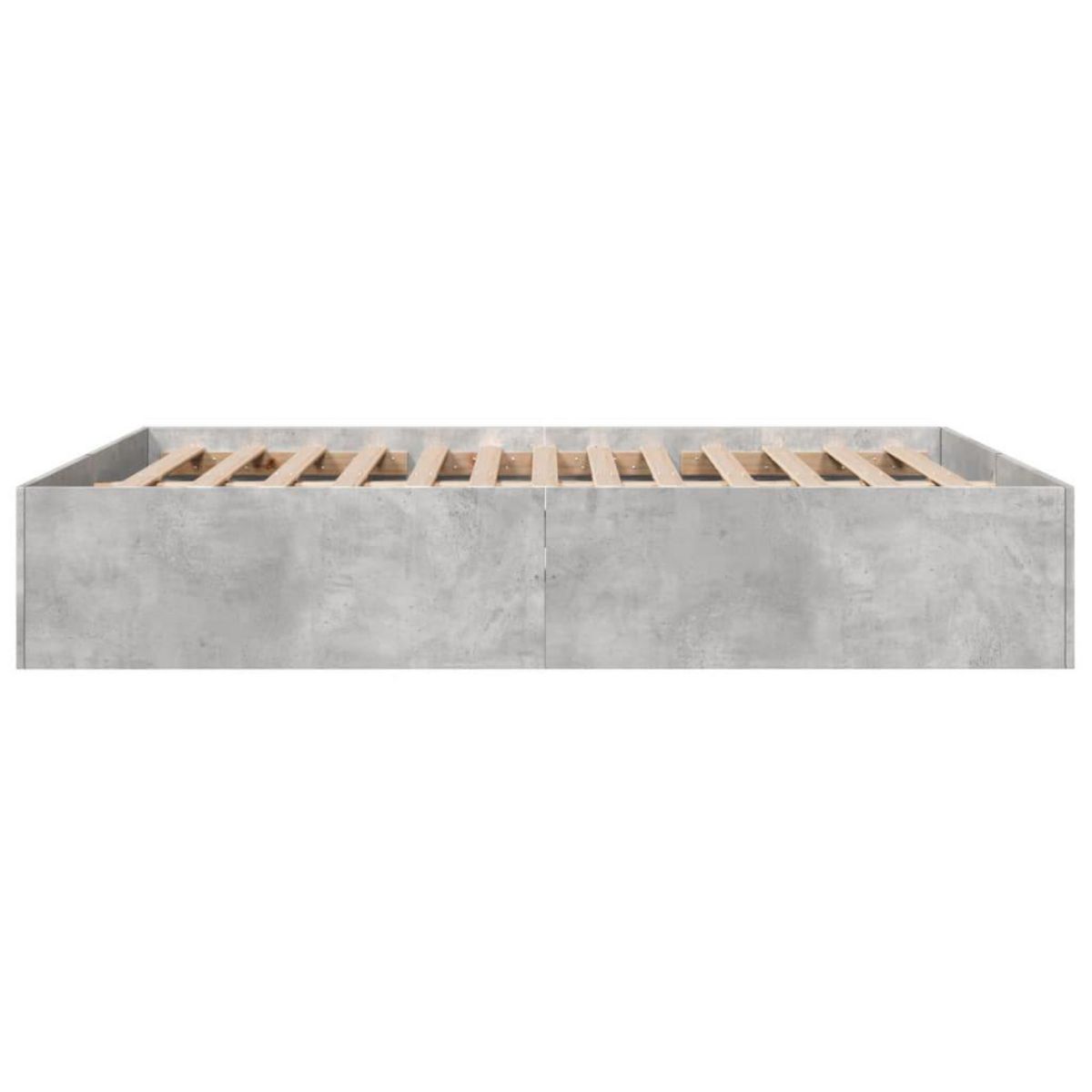 VIDAXL Cadre de lit sans matelas gris beton 150x200 cm