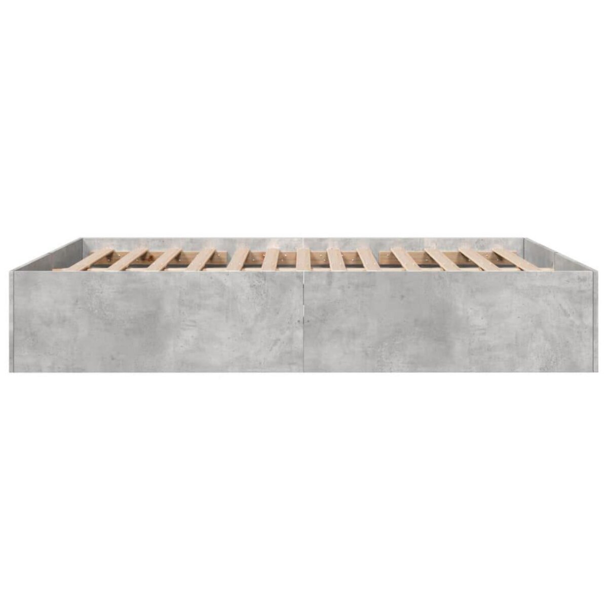 VIDAXL Cadre de lit sans matelas gris beton 150x200 cm
