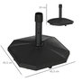 Voir la diapositive 3 : OUTSUNNY Pied de parasol base de parasol support parasol en polyéthylène pour mât Ø 32, 34 et 38 mm - 46 x 46 x 39 cm noir
