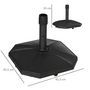 Voir la diapositive 3 : OUTSUNNY Pied de parasol base de parasol support parasol en polyéthylène pour mât Ø 32, 34 et 38 mm - 46 x 46 x 39 cm noir