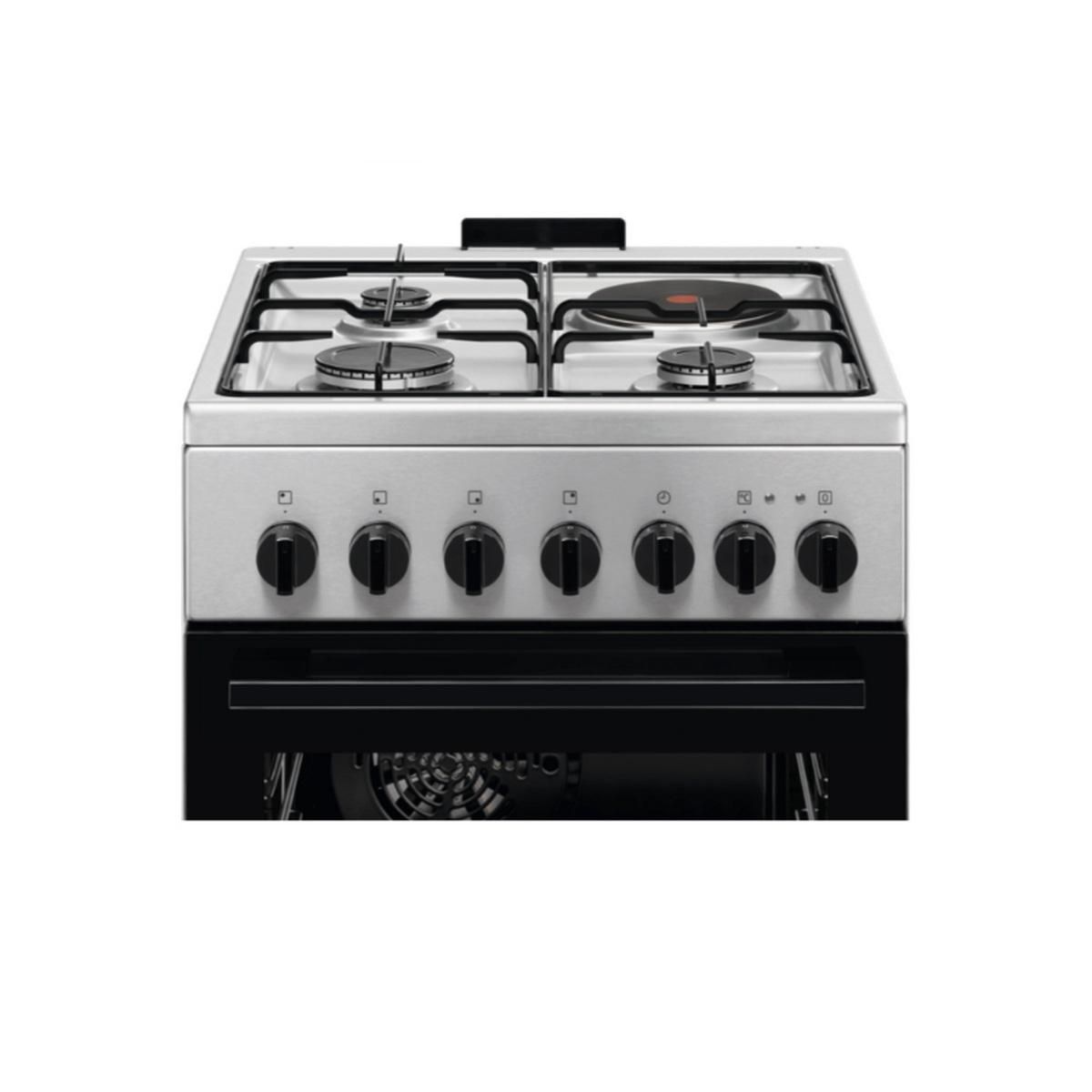 ELECTROLUX Cuisinière mixte 57l 4 feux inox - LKM520011X