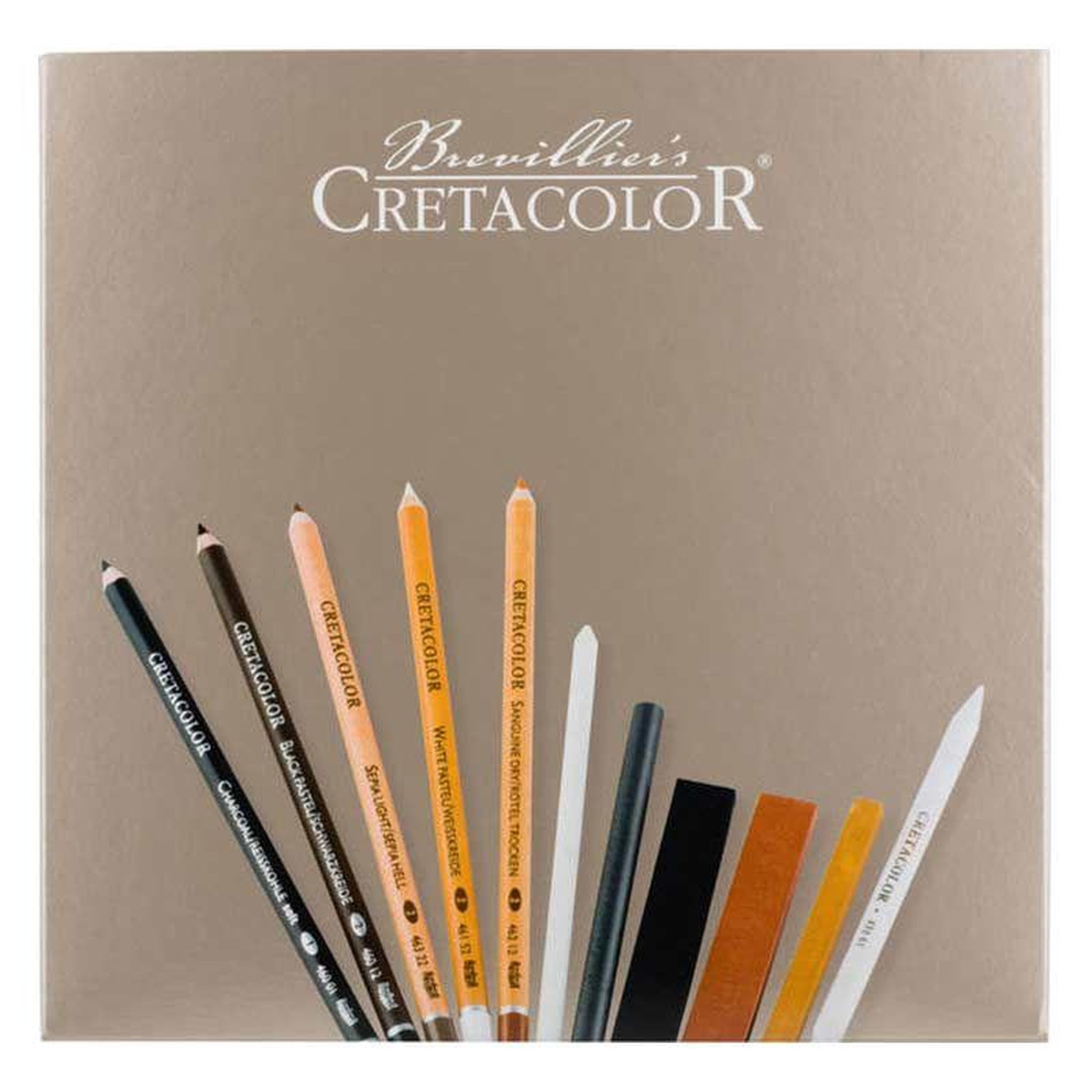 Voir la diapositive 2 : BREVILLIER'S CRETACOLOR Coffret à dessin bois passion - 25 pièces