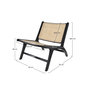 Voir la diapositive 4 : MAISON PAVANE Fauteuil en teck noir et tressage cannage en rotin-Kilka