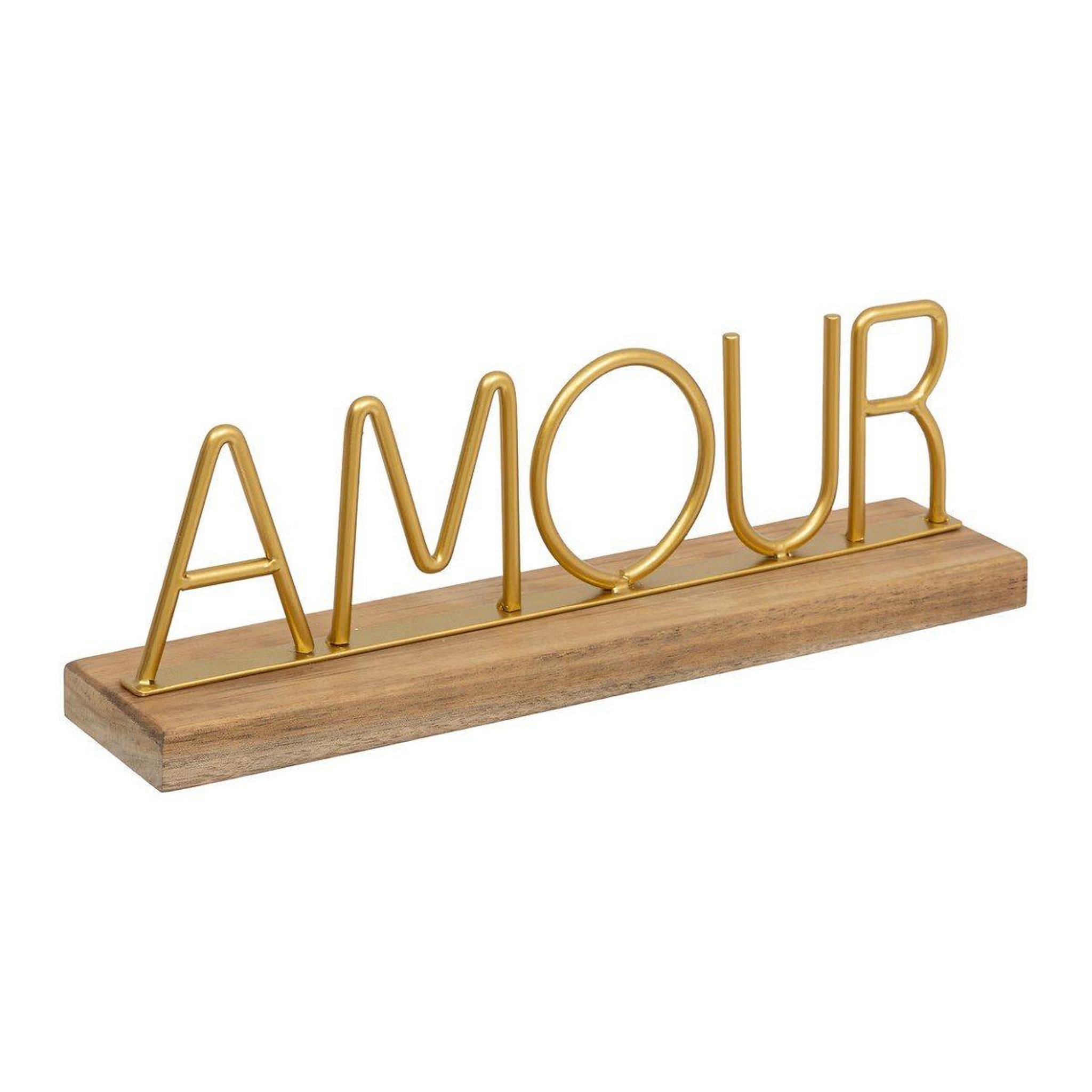 ATMOSPHERA Mot déco à poser  amour  25cm or