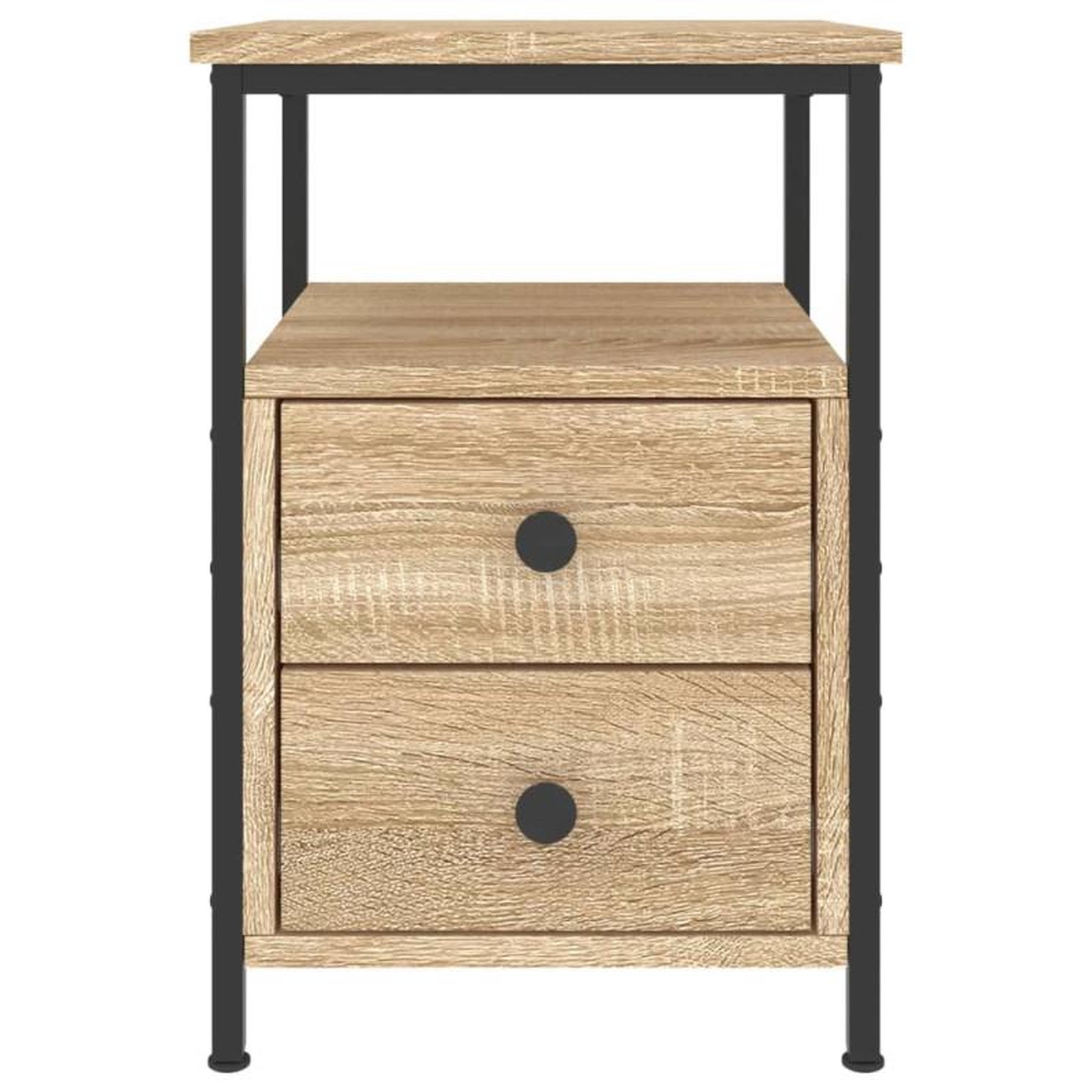Voir la diapositive 6 : VIDAXL Tables de chevet 2pcs chêne sonoma 34x35,5x50cm bois ingénierie