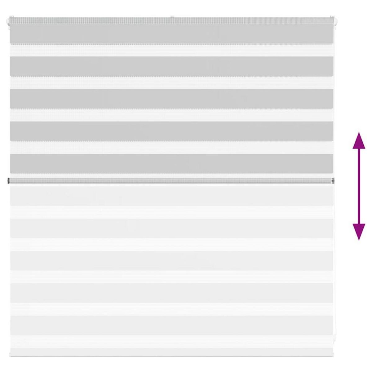 VIDAXL Store zebre gris clair largeur du tissu 145,9 cm polyester