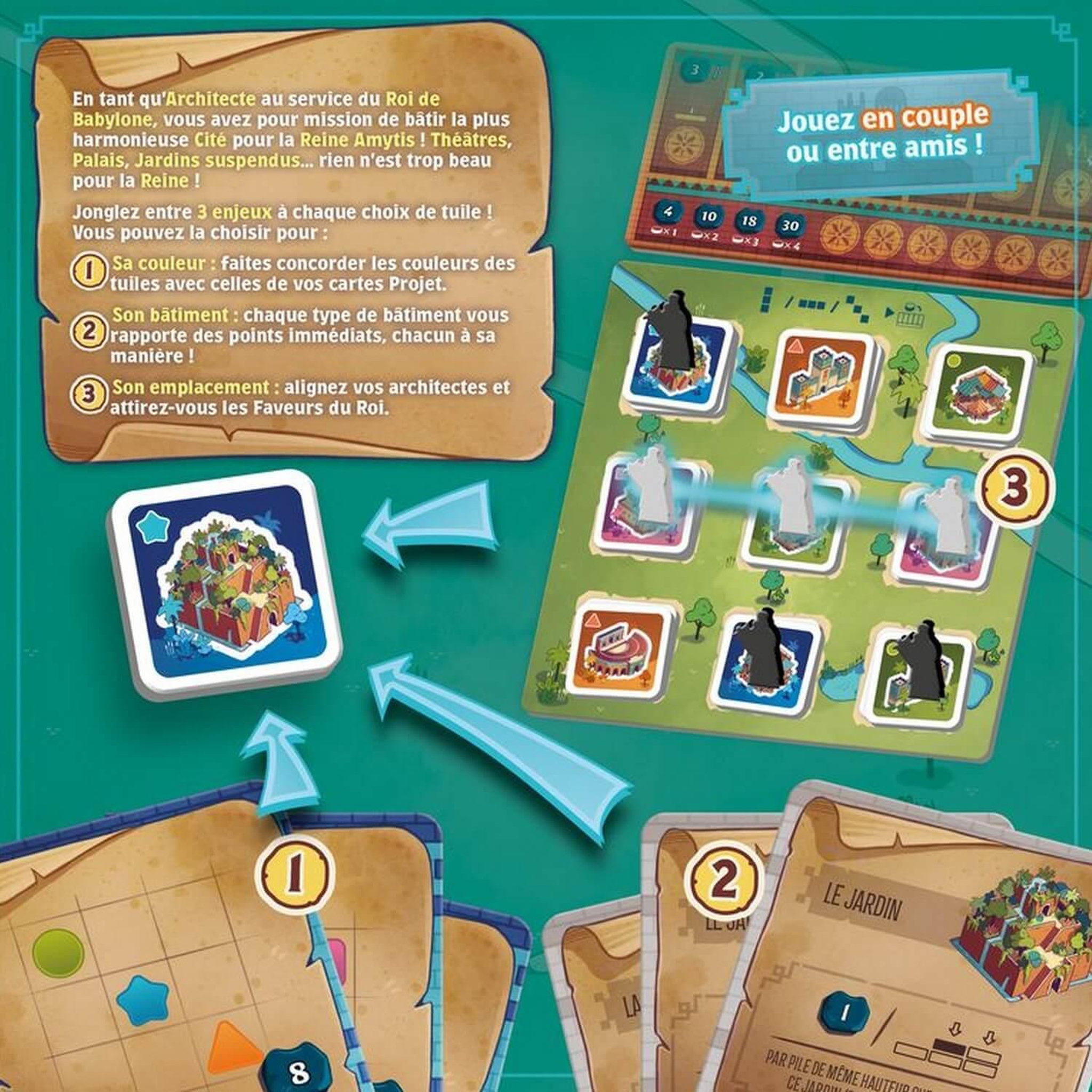 Voir la diapositive 3 : La boite de jeu Jeu de stratégie La boîte de jeu Les Architectes d Amytis