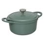 Voir la diapositive 4 : FIVE Cocotte Avec Panier Vapeur  Fonte  24cm Vert Olive