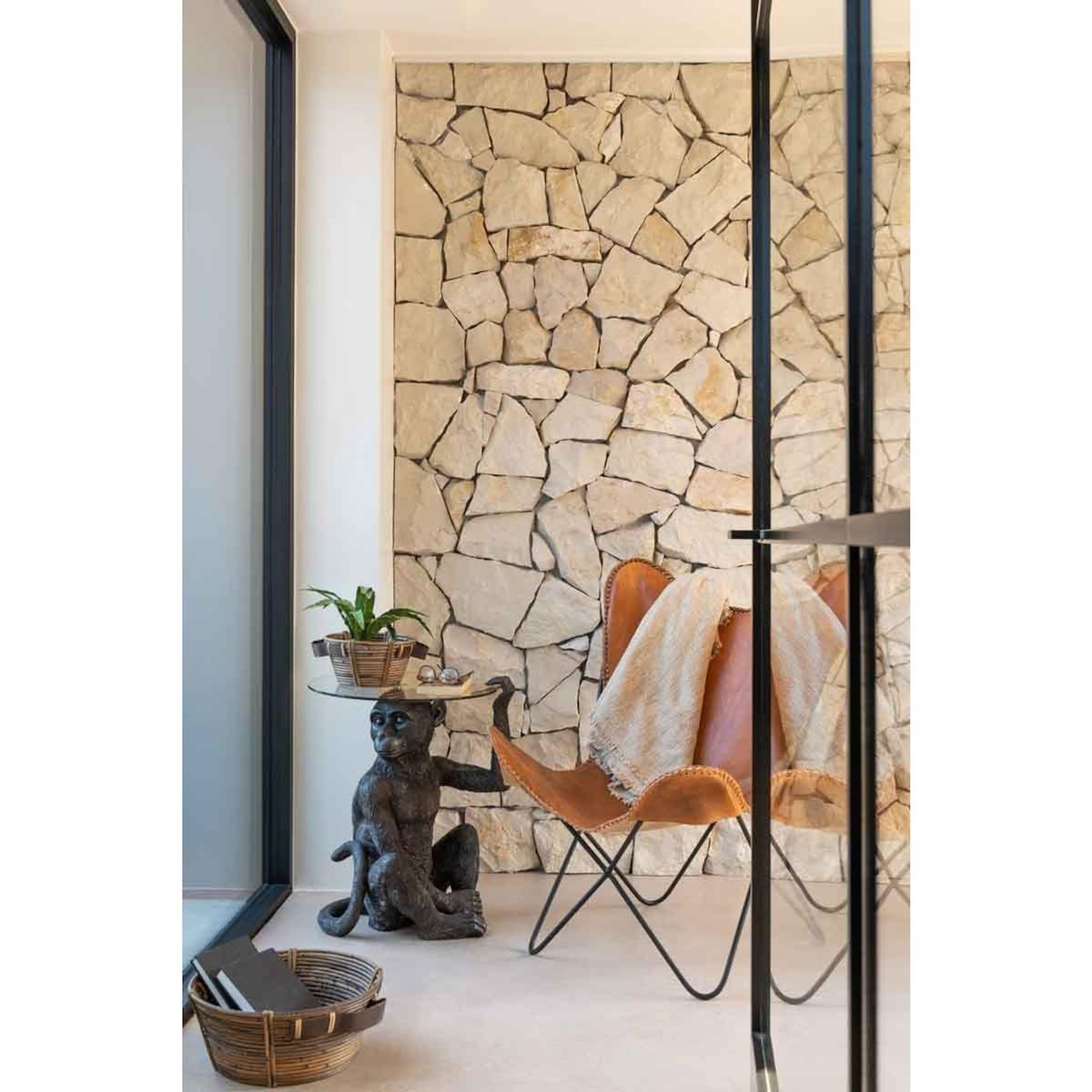 Paris Prix Lot de 3 Coupelles Déco  Anse  44cm Marron