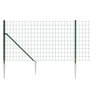 Voir la diapositive 4 : VIDAXL Cloture en treillis metallique et piquet d'ancrage vert 1,1x25m