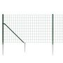 Voir la diapositive 4 : VIDAXL Cloture en treillis metallique et piquet d'ancrage vert 1,1x25m