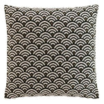 Paris Prix Coussin Déco Chenille  Minela  45x45cm Noir