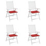 Voir la diapositive 4 : VIDAXL Coussins de chaise jardin lot de 4 rouge 50x50x4cm tissu oxford