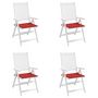 Voir la diapositive 4 : VIDAXL Coussins de chaise jardin lot de 4 rouge 50x50x4cm tissu oxford