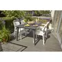 ALLIBERT by KETER Table de jardin - rectangulaire 160cm - gris graphite - en résine - 6 personnes - Lima - Allibert by KETER