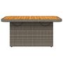Voir la diapositive 5 : VIDAXL Table de jardin gris 90x55x71cm Resine tressee et bois d'acacia