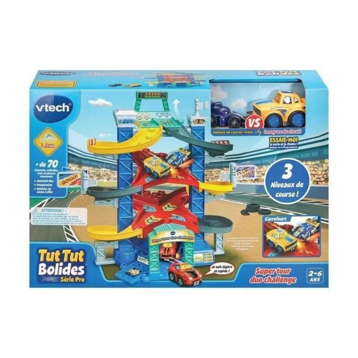 VTECH VTECH TUT TUT BOLIDES SERIE PRO - SUPER TOUR DUO CHALLENGE (+ LENNY, AS DU CIRCUIT)