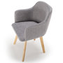 Voir la diapositive 2 : Paris Prix Chaise Scandinave en Tissu  Sweet Color  76cm Gris