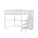 MERAX Lit mezzanine. Coloris disponibles : Gris, Blanc