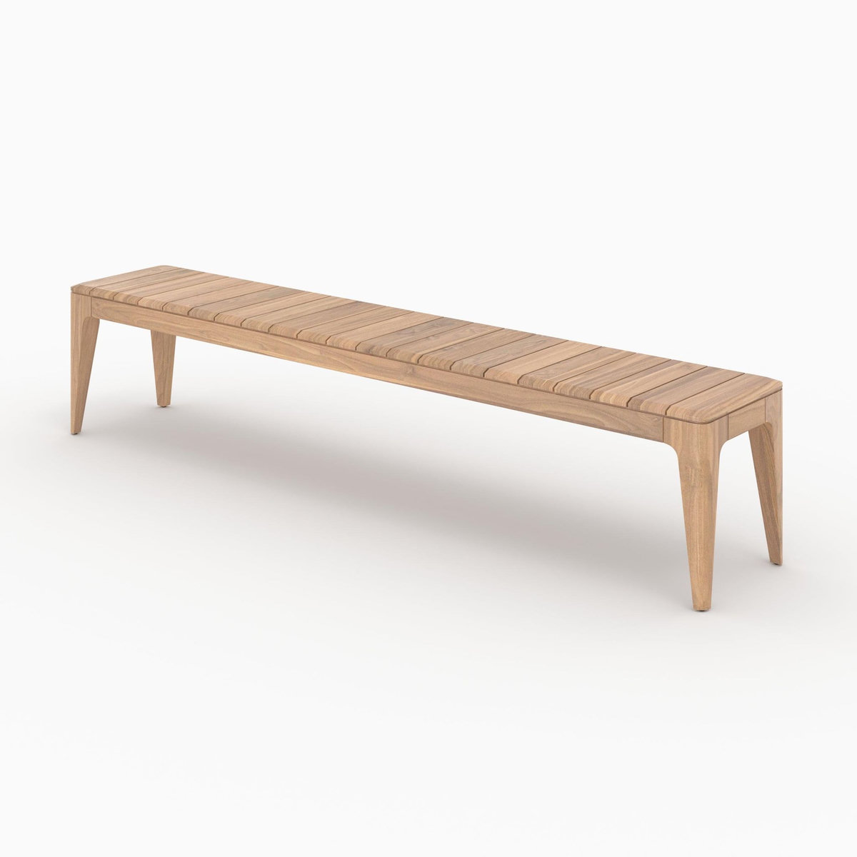 Rendez vous déco Banc de jardin en bois de teck recyclé 5 personnes-Nonza