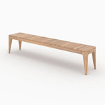 Rendez vous déco Banc de jardin en bois de teck recyclé 5 personnes-Nonza