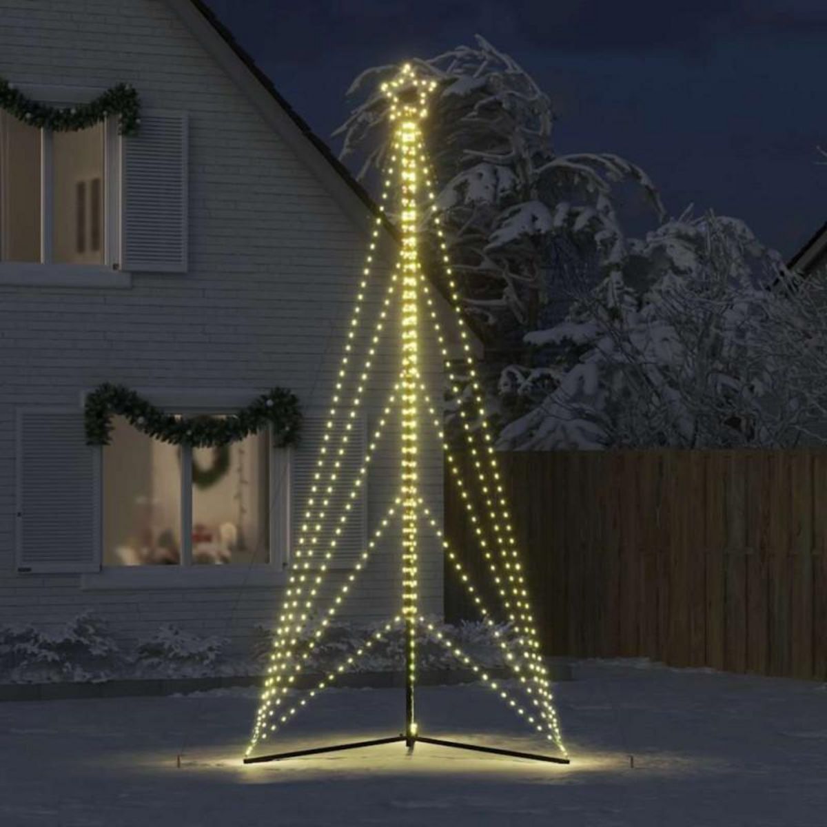 VIDAXL Guirlande de sapin de Noël 615 LED blanc chaud 404,5 cm