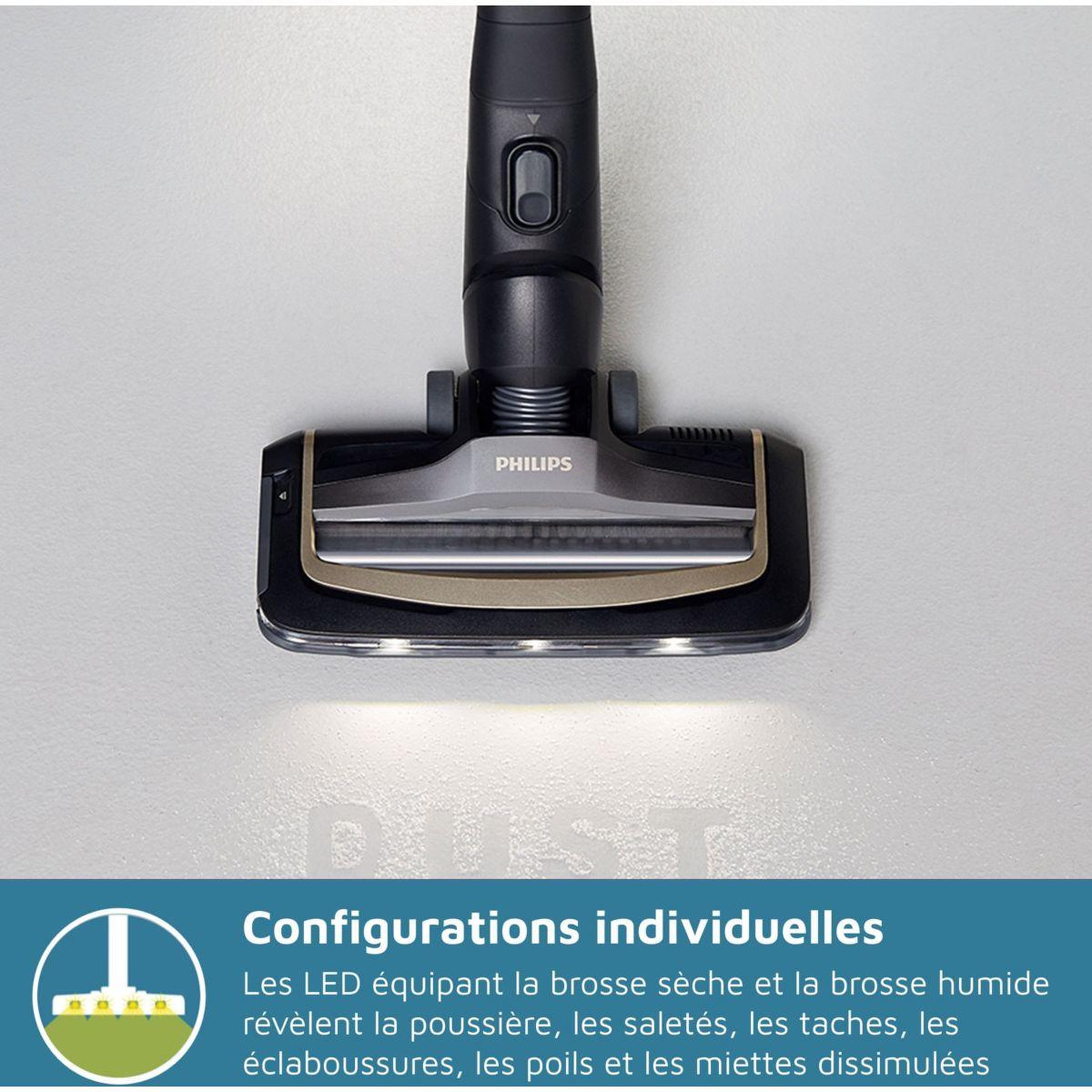 Voir la diapositive 5 : Philips Aspirateur laveur AquaTrio XW9463/11 série 9000
