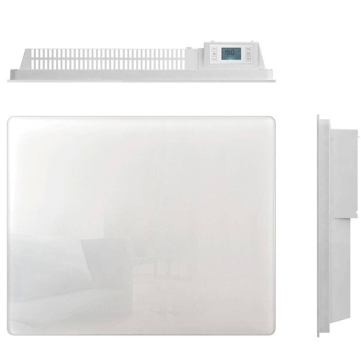 KALIA Radiateur électrique à inertie sèche céramique 1000w verre - bat-ht10hb