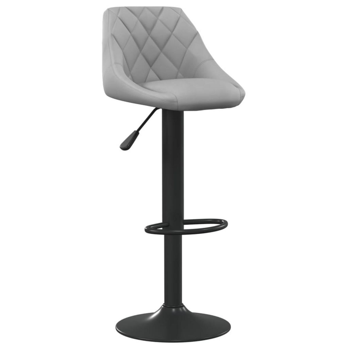 VIDAXL Tabouret de bar Gris clair Velours