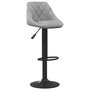 Voir la diapositive 2 : VIDAXL Tabouret de bar Gris clair Velours
