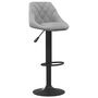 Voir la diapositive 2 : VIDAXL Tabouret de bar Gris clair Velours