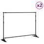 Voir la diapositive 2 : VIDAXL Supports de toile de fond 2 pcs noir 305x243 cm acier