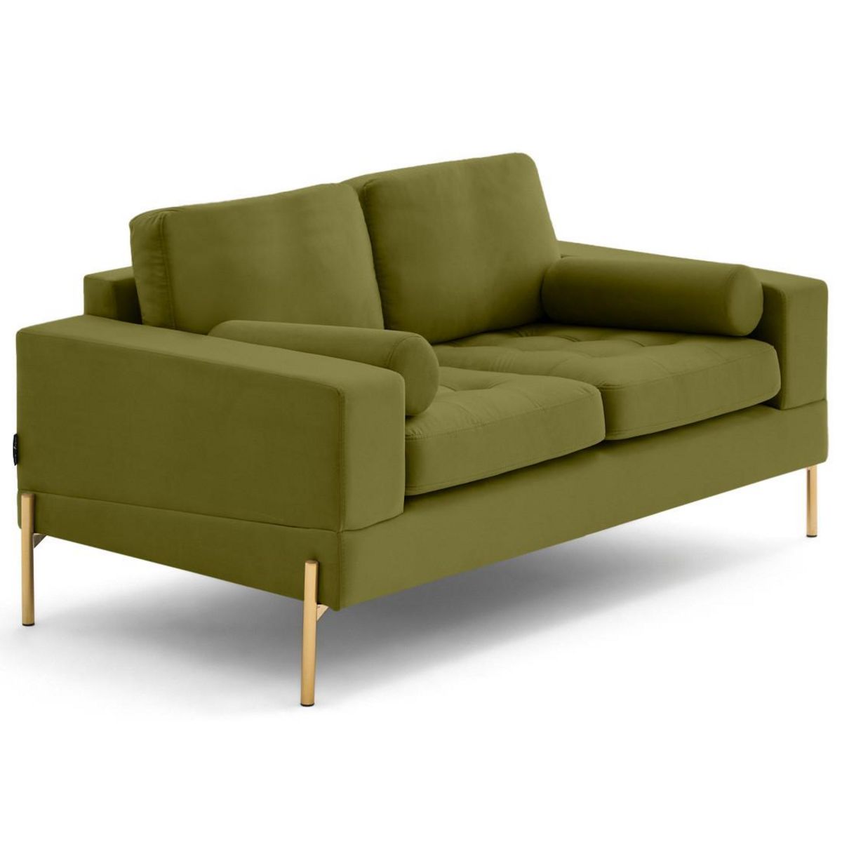 LISA DESIGN Isaure - canapé droit 2 places en velours