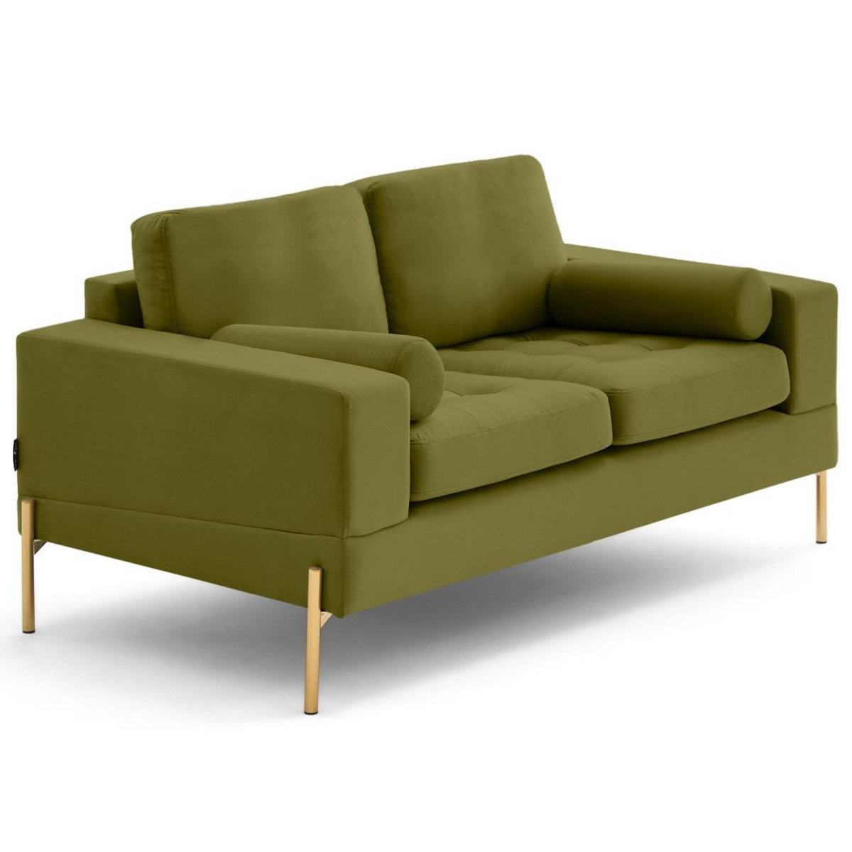 LISA DESIGN Isaure - canapé droit 2 places en velours