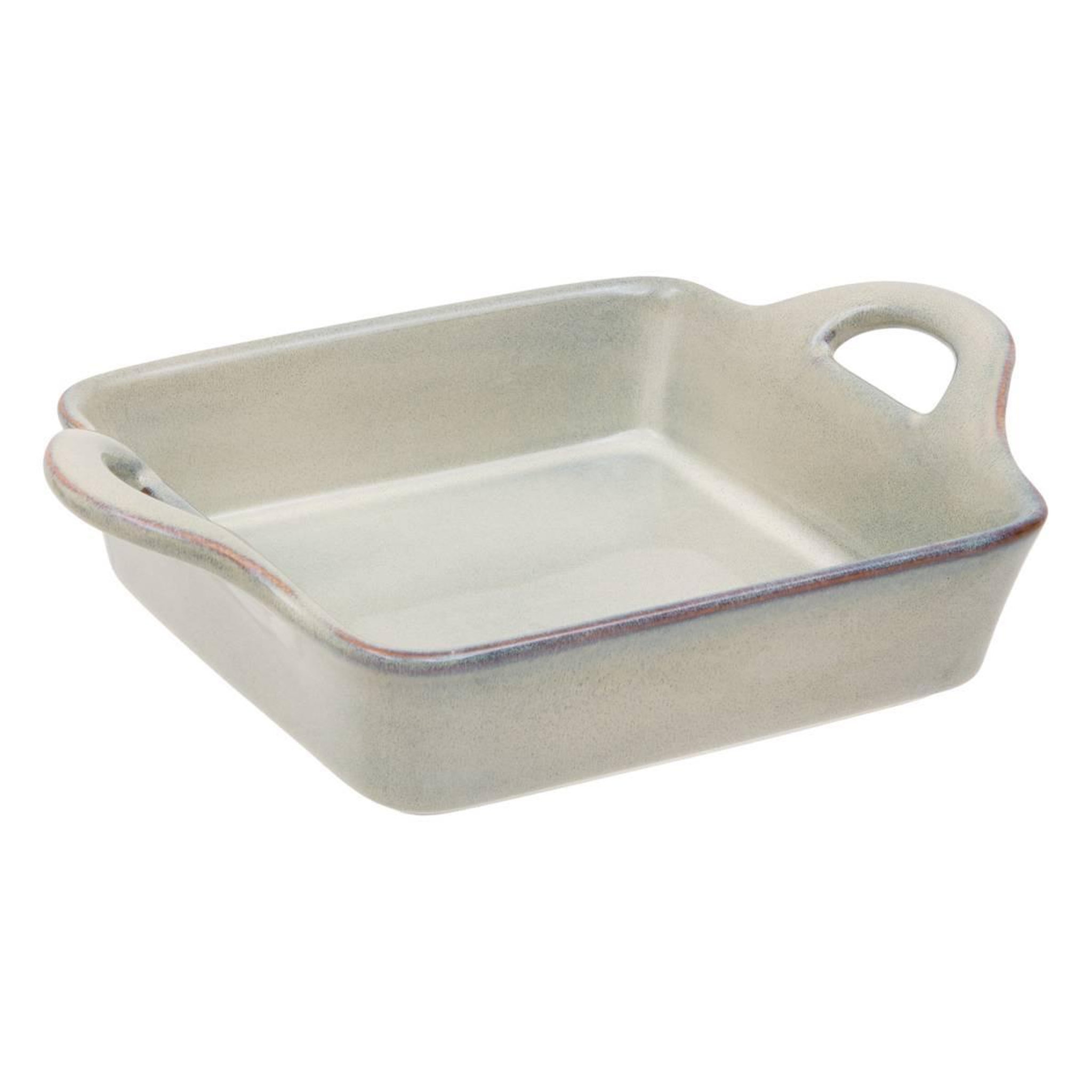 SECRET DE GOURMET Plat à four carré en grès  terre inconnue  24cm vert