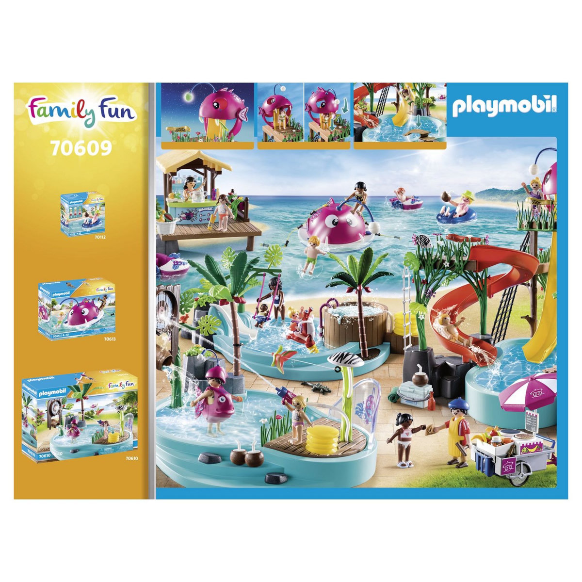 PLAYMOBIL 70609 - Family Fun Par aquatique avec toboggan