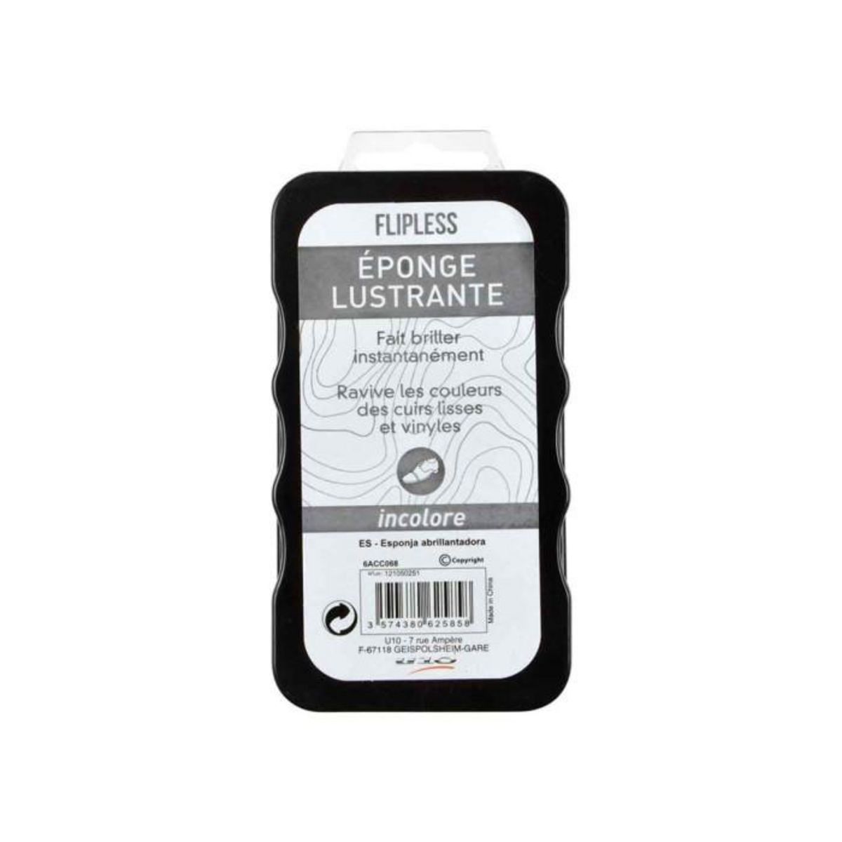 Paris Prix Éponge Lustrante Incolore  Chaussures  10cm Gris