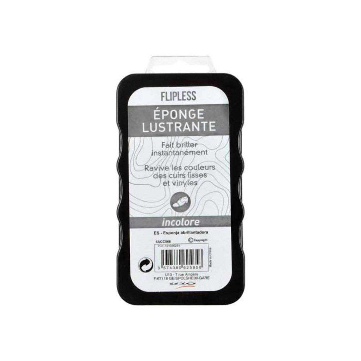 Paris Prix Éponge Lustrante Incolore  Chaussures  10cm Gris