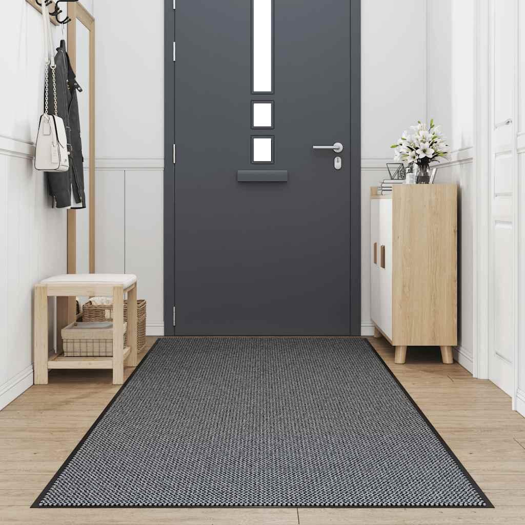 Voir la diapositive 2 : VIDAXL Paillasson anthracite 115x500 cm