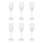 SECRET DE GOURMET Lot de 6 Flûtes à Champagnes  Givrées  21cl Transparent