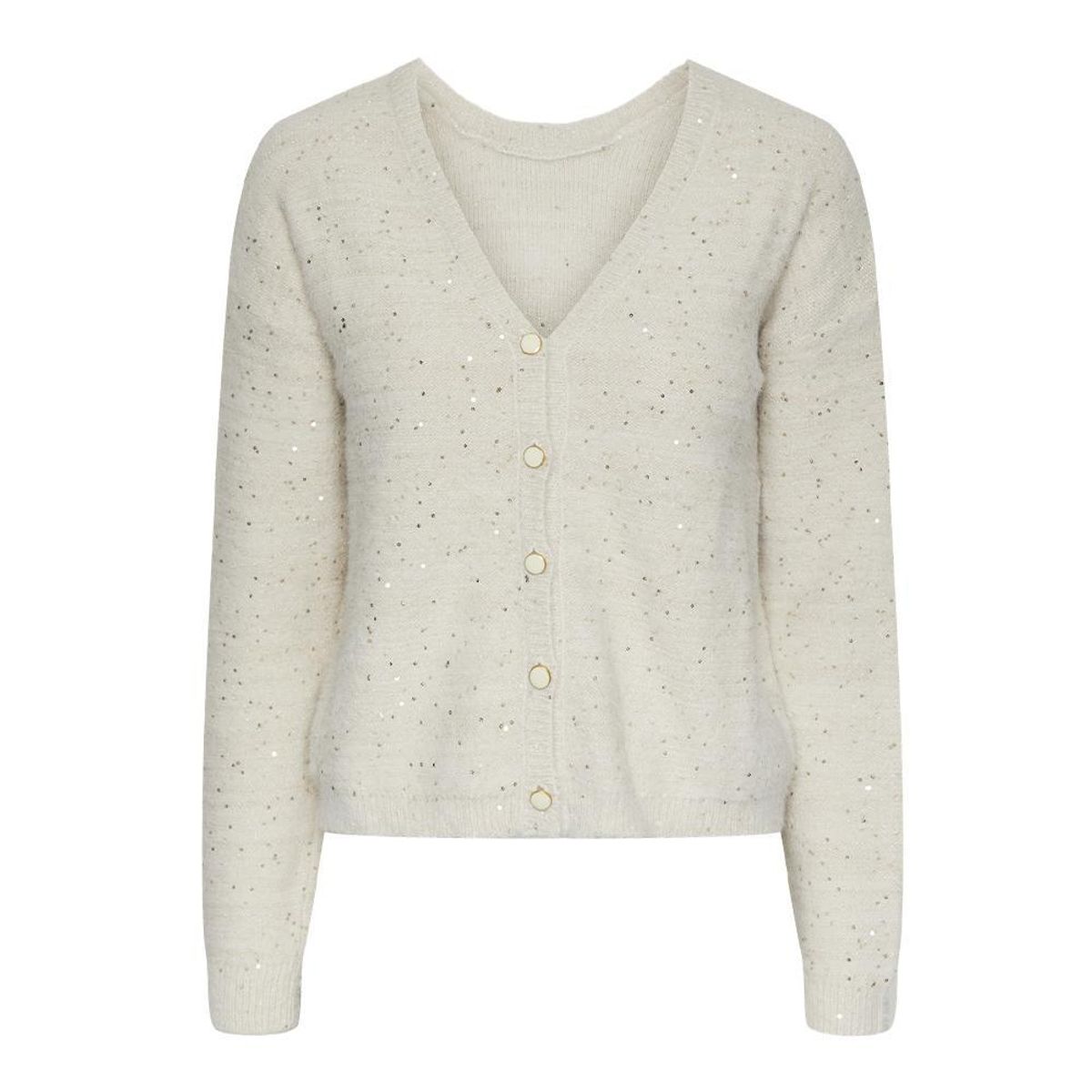 Pieces Gilet Ecru Femme Pieces Nilja