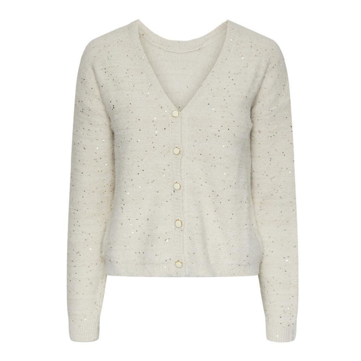 Pieces Gilet Ecru Femme Pieces Nilja