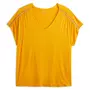 IN EXTENSO T-shirt manches courtes jaune doré avec broderie femme