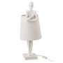 Voir la diapositive 1 : Paris Prix Lampe à Poser Déco  Figurine Soutien  58cm Blanc