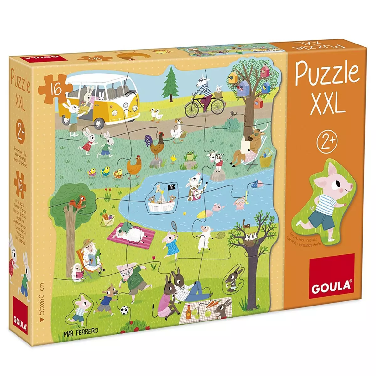 Goula Puzzle XXL 16 pièces : Une journée à la campagne
