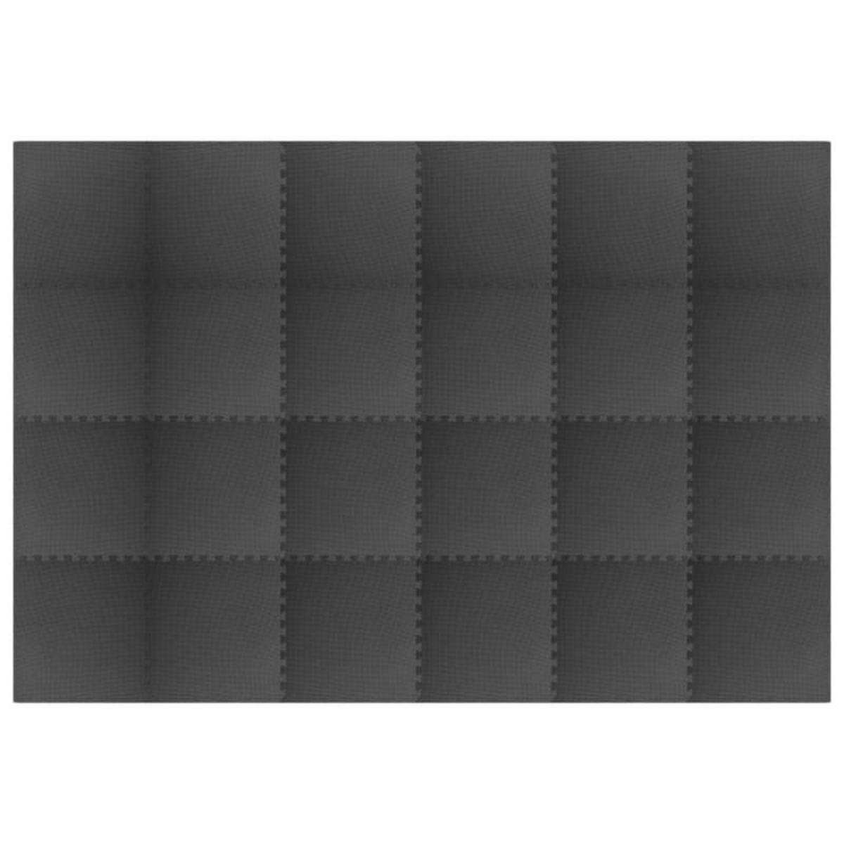 VIDAXL Tapis de sol 24 pcs 8,64㎡ Mousse EVA Noir