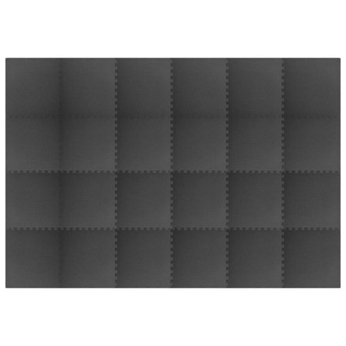 VIDAXL Tapis de sol 24 pcs 8,64㎡ Mousse EVA Noir
