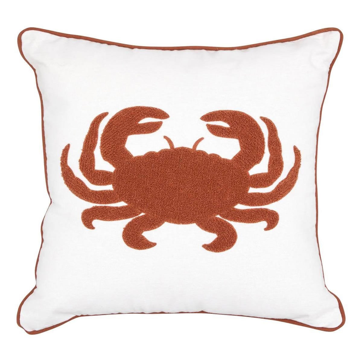 ATMOSPHERA Coussin Déco Brodé  Océania  45x45cm Blanc